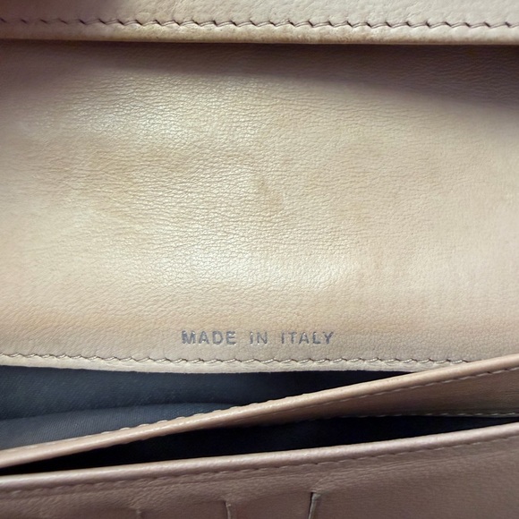 Chanel Leather Blush Pink Camellia Wallet W/ Box, Card, Chain, Dust Bag - Picture 5 of 7